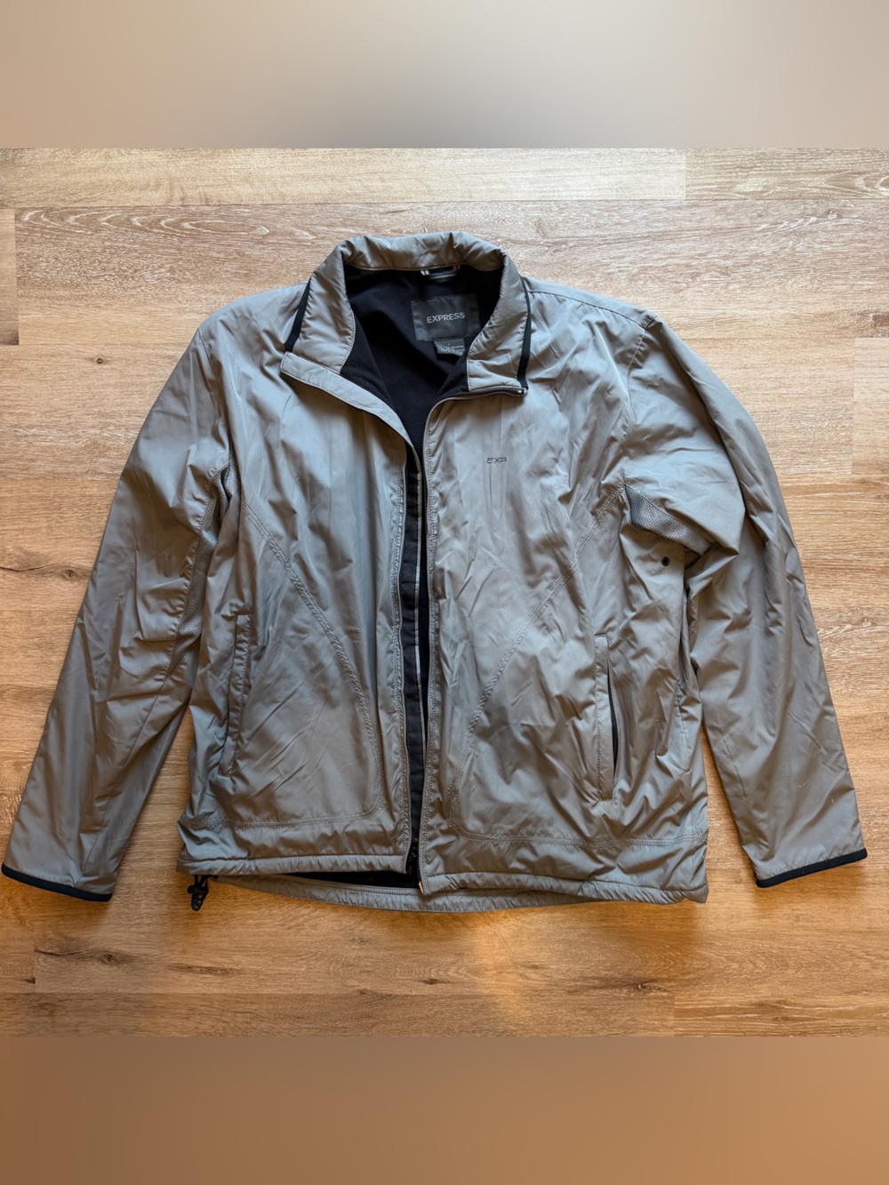 Express Men's Gray Performance Windbreaker Jacket